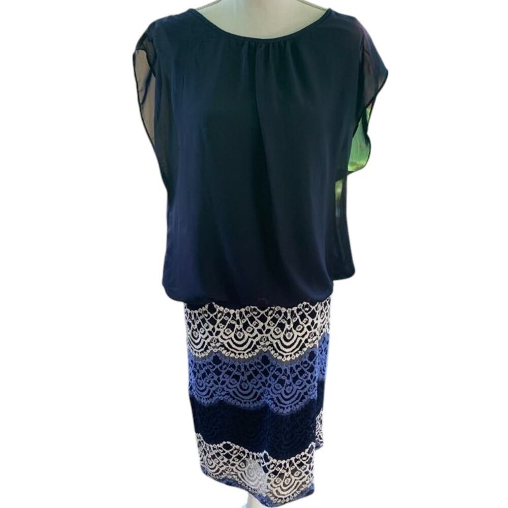 Karin Stevens Navy Blue Dress Size 12